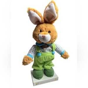 Animated Singing and Dancing Plush Easter Bunny Mechanical Stuffed Rabbit Toy